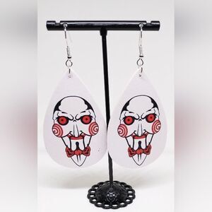 Halloween earrings faux leather‎ new e54